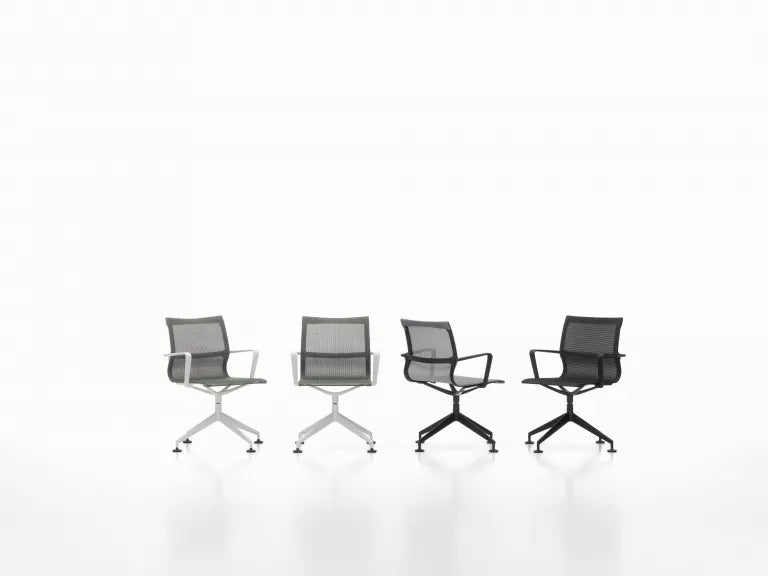 Vitra Physix vergaderstoel wit frame trioknit