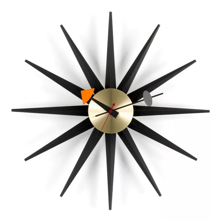 Vitra Sunburst Clock clock Black Collection Ø47