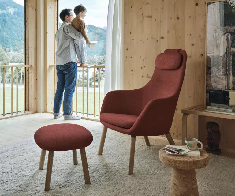 Vitra Hal loungestoel met Ottoman