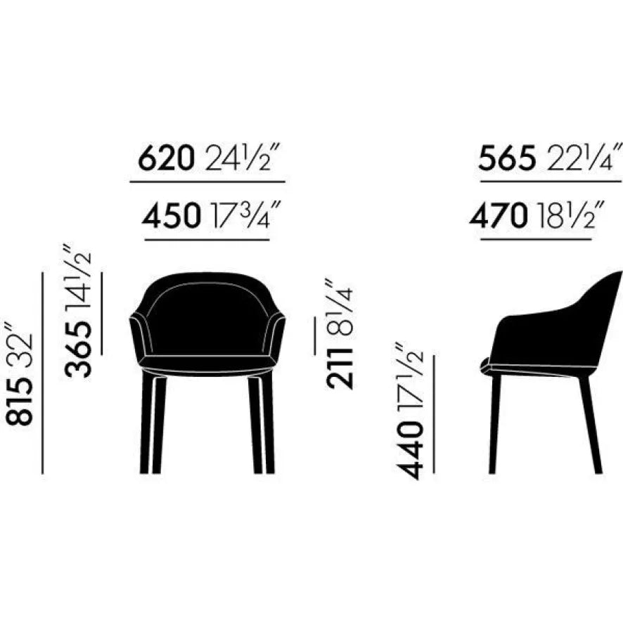 Vitra Softshell stoel met