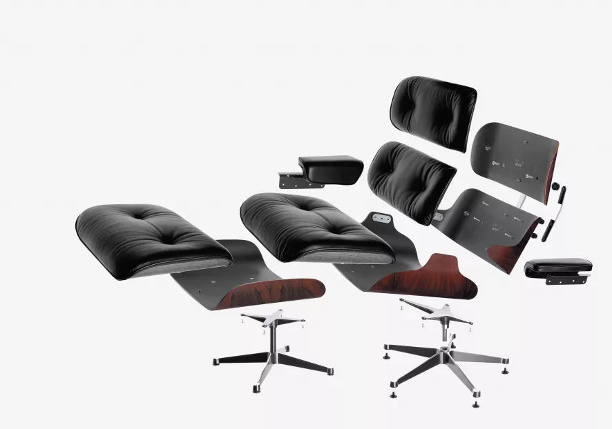 Vitra Eames Lounge chair fauteuil (klassieke afmeting) Palissander