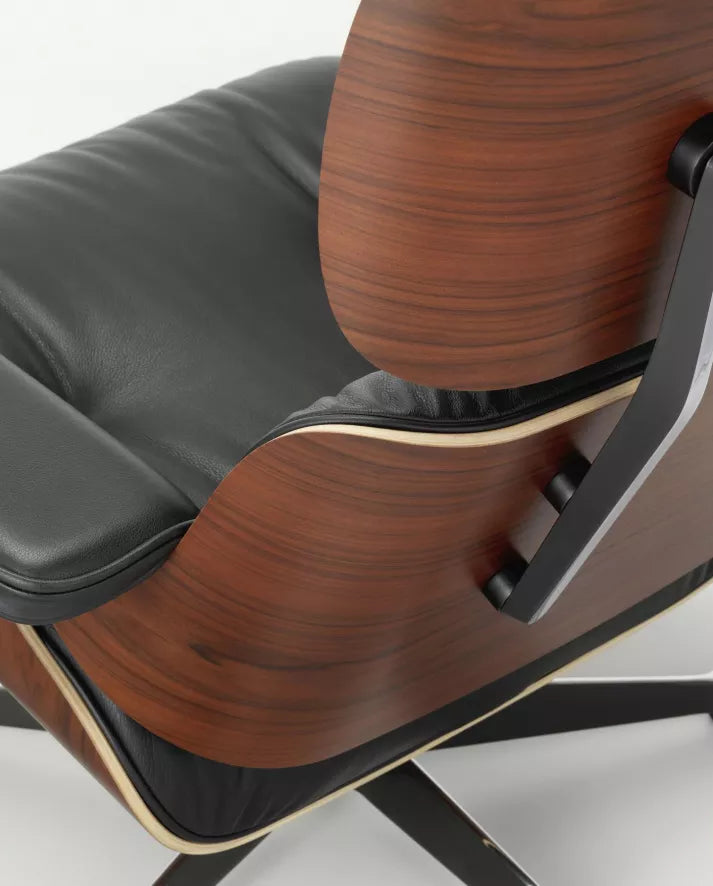 Vitra Eames Lounge chair met Ottoman fauteuil (klassieke afmetingen)