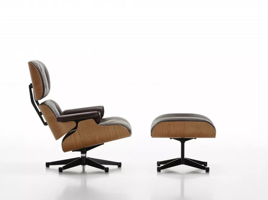 Vitra Eames Lounge chair met Ottoman fauteuil (nieuwe afmetingen) Chocolate